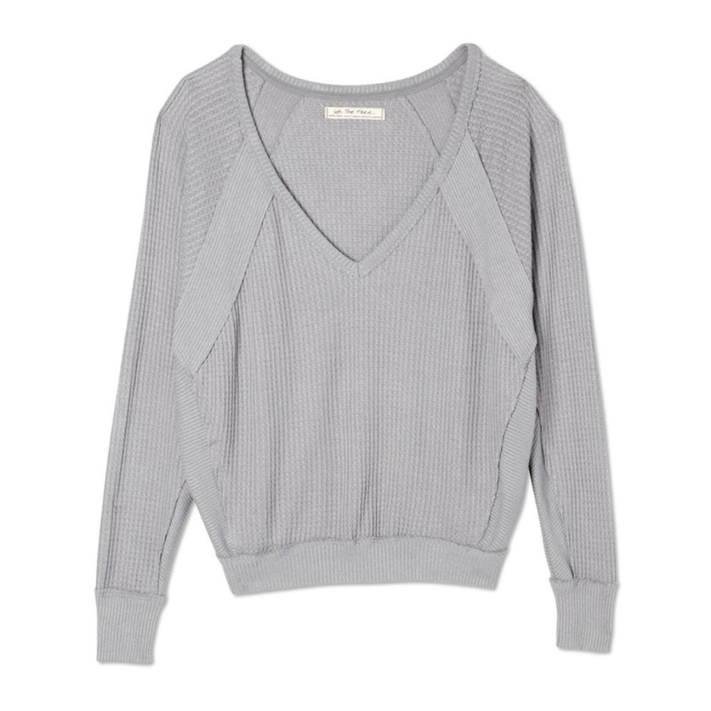FP We The Free Santa Clara Oversized Thermal Top Medium Gray - Picture 8 of 13